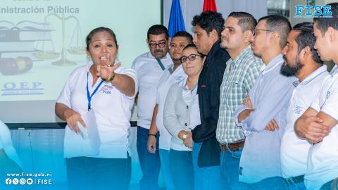 La Oficina de Ética Pública, impartió capacitación sobre el tema " Falta de delitos contra la Administración Pública", dirigida a servidoras y servidores públic@s del FISE. #Nicaragua #FSLNOctubreVictorioso