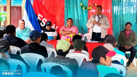 El FISE realiza acto de entrega de Sitio para el inicio de construcción de obras de agua potable y saneamiento en la comunidad Naranjo Norte del municipio de Telpaneca