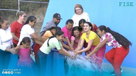 El FISE entregó Obras de agua potable y saneamiento en las comunidades Monte Sinaí, El Delirio, Los Corrales, La Cañada y Agua Fría, del municipio de Darío.